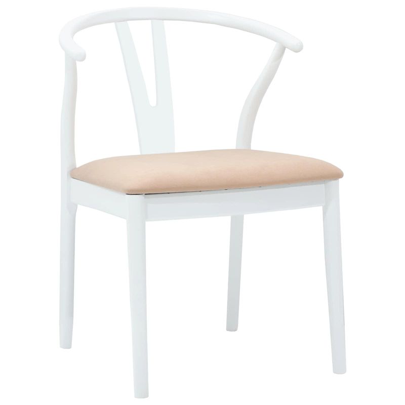 Casa si Gradina - Mobilier - Scaune si fotolii - Scaune - Scaun de sufragerie 2 pcs Alb si maro Lemn Solid de Cauciuc - Infinity.ro