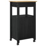 Casa si Gradina - Bucatarie si vesela - Ustensile bucatarie - Cosuri servire - Troler de Bucatarie Simplu Negru - Infinity.ro