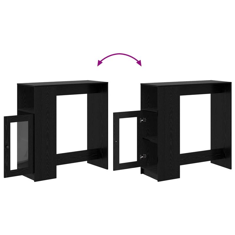Casa si Gradina - Mobilier - Mese si birouri - Mese bucatarie si dining - Masa de bar Stejar Negru 101 x 40 x 103,5 cm Lemn compozit - Infinity.ro