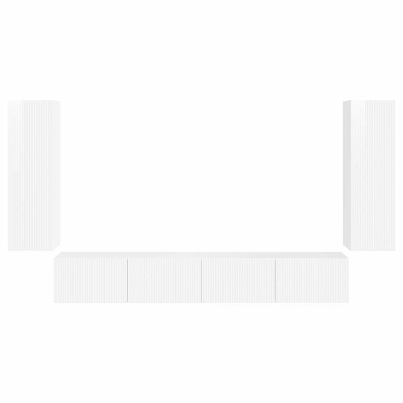 Casa si Gradina - Mobilier - Comode si corpuri - Comode - Pe perete 4 pcs Alb lucios - Infinity.ro