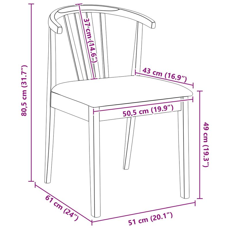 Casa si Gradina - Mobilier - Scaune si fotolii - Scaune - Scaun de sufragerie 2 pcs Alb si gri Lemn de cauciuc solid - Infinity.ro