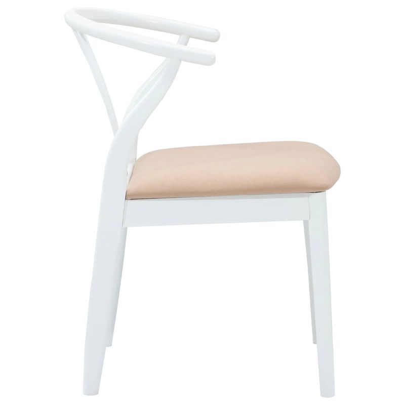 Casa si Gradina - Mobilier - Scaune si fotolii - Scaune - Scaun de sufragerie 2 pcs Alb si maro Lemn Solid de Cauciuc - Infinity.ro