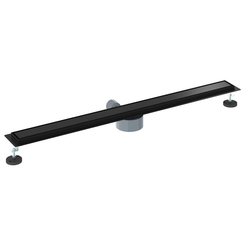 Casa si Gradina - Sanitare - Instalatii hidro - Tevi - Scurgere de dus 2 in 1 cu sifon 360° Negru 100 cm - Infinity.ro