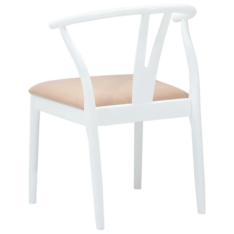 Casa si Gradina - Mobilier - Scaune si fotolii - Scaune - Scaun de sufragerie 2 pcs Alb si maro Lemn Solid de Cauciuc - Infinity.ro