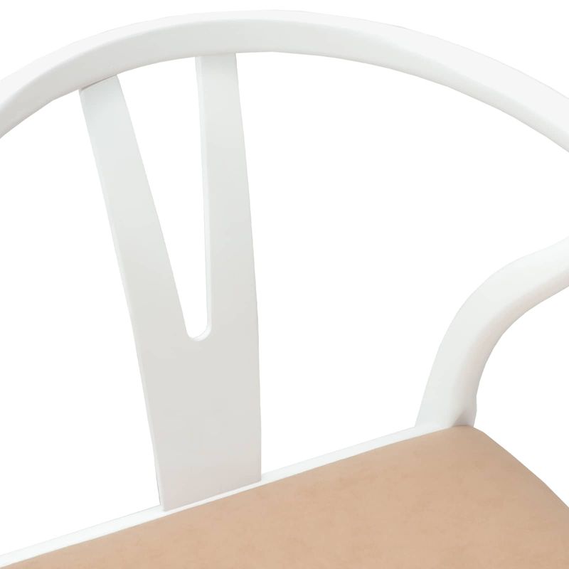 Casa si Gradina - Mobilier - Scaune si fotolii - Scaune - Scaun de sufragerie 2 pcs Alb si maro Lemn Solid de Cauciuc - Infinity.ro