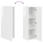Casa si Gradina - Mobilier - Comode si corpuri - Comode - Pe perete 4 pcs Alb lucios - Infinity.ro