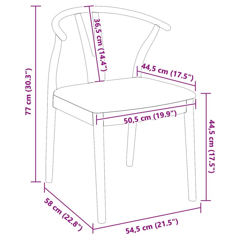 Casa si Gradina - Mobilier - Scaune si fotolii - Scaune - Scaun de sufragerie 2 pcs Alb si maro Lemn Solid de Cauciuc - Infinity.ro