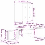 Casa si Gradina - Mobilier - Organizare si depozitare - Bancute - Set mobilier hol Pe perete cu oglinda 6 pcs Lemn compozit - Infinity.ro