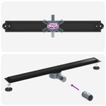 Casa si Gradina - Sanitare - Instalatii hidro - Tevi - Scurgere de dus 2 in 1 cu sifon 360° Negru 90 cm - Infinity.ro