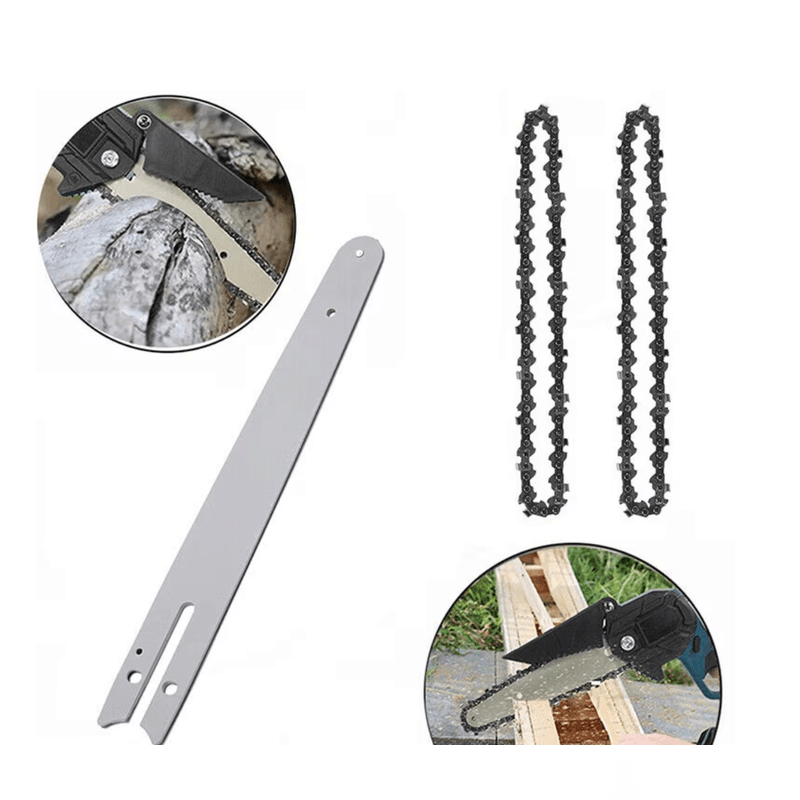 Casa si Gradina - Constructii - Scule electrice si accesorii - Accesorii fierastraie electrice - Set Lama 8 inchi si 2 lanturi pentru Mini Drujba - Infinity.ro