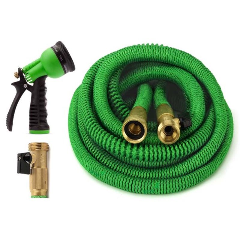 Casa si Gradina - Gradinarit si plante - Instalatii si accesorii pentru irigatii - Furtunuri de gradina si accesorii - Furtun extensibil pentru gradina SUPER HOSE  50 FT = 15 m VERDE - Infinity.ro