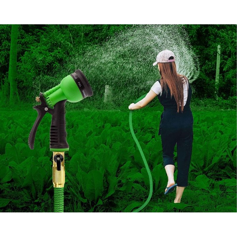 Casa si Gradina - Gradinarit si plante - Instalatii si accesorii pentru irigatii - Furtunuri de gradina si accesorii - Furtun extensibil pentru gradina SUPER HOSE  50 FT = 15 m VERDE - Infinity.ro