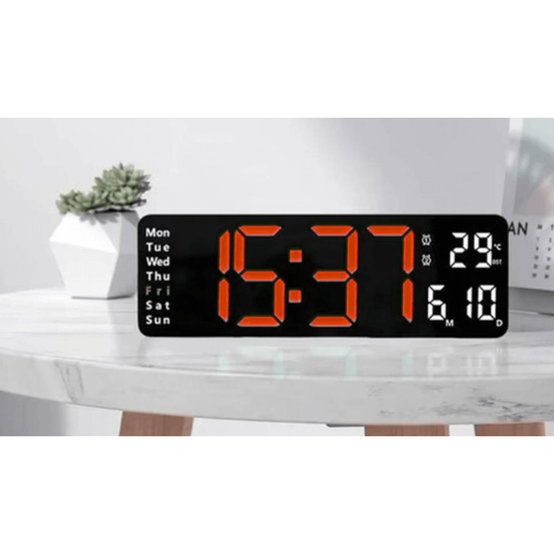 Casa si Gradina - Decoratiuni - Ceasuri - Ceas de perete / masa electronic RD A323 de 32cm afisaj portocaliu - Infinity.ro