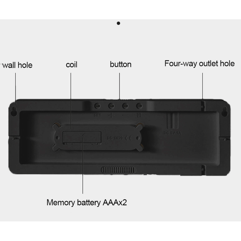 Casa si Gradina - Decoratiuni - Ceasuri - Ceas de perete / masa electronic RD A323 de 32cm afisaj portocaliu - Infinity.ro