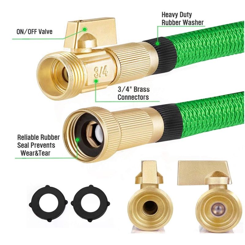 Casa si Gradina - Gradinarit si plante - Instalatii si accesorii pentru irigatii - Furtunuri de gradina si accesorii - Furtun extensibil pentru gradina SUPER HOSE  50 FT = 15 m VERDE - Infinity.ro