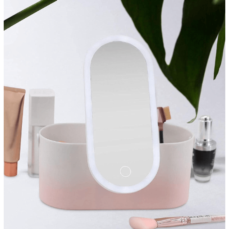 Casa si Gradina - Mobilier - Organizare si depozitare - Organizatoare pentru sertare si dulapuri - Cutie organizator depozitare farduri pentru calatorie cu oglinda cosmetica - Infinity.ro