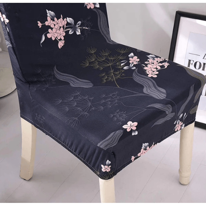 Casa si Gradina - Textile si covoare - Huse pentru mobilier - Set 6 huse pentru scaun model cu flori roz CC-80 - Infinity.ro