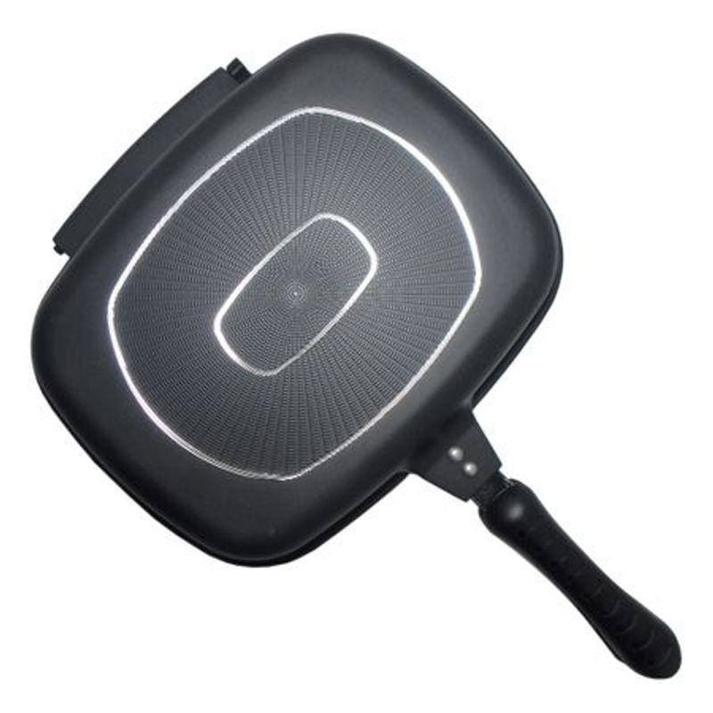 Casa si Gradina - Bucatarie si vesela - Vase pentru gatit - Tigai si seturi - Tigaie Grill Dubla 36 cm  Garnitura Silicon   Maner Magnetic - Infinity.ro