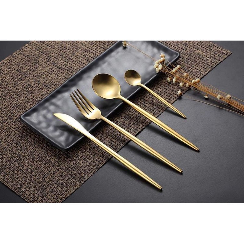 Casa si Gradina - Bucatarie si vesela - Vesela si tacamuri - Tacamuri si seturi - Set de 4 piese tacamuri in stil portughez- culoare auriu - Infinity.ro