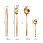 Casa si Gradina - Bucatarie si vesela - Vesela si tacamuri - Tacamuri si seturi - Set de 4 piese tacamuri in stil portughez- culoare auriu - Infinity.ro