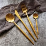 Casa si Gradina - Bucatarie si vesela - Vesela si tacamuri - Tacamuri si seturi - Set de 4 piese tacamuri in stil portughez- culoare auriu - Infinity.ro