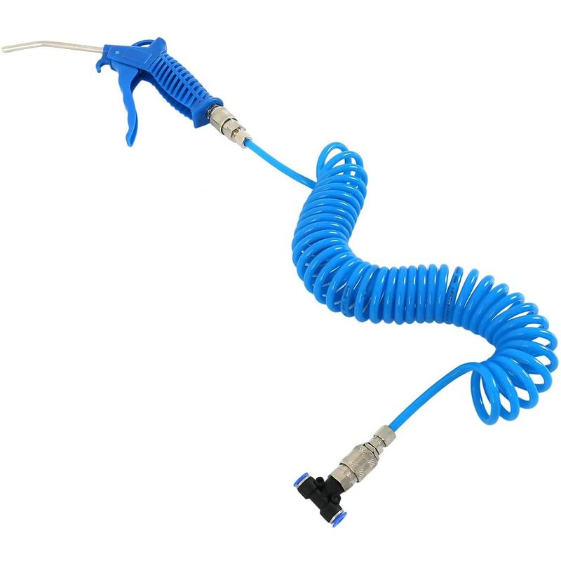 Auto si Moto - Reparatii si depanare - Compresoare auto - Set pistol de suflat aer  furtun spirala de 5 m T de conectare camion - Infinity.ro