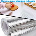Casa si Gradina - Decoratiuni - Tapet - 4 X Autocolant ALUMINIU pentru Bucatarie 40x500 cm Model ROMB - Infinity.ro