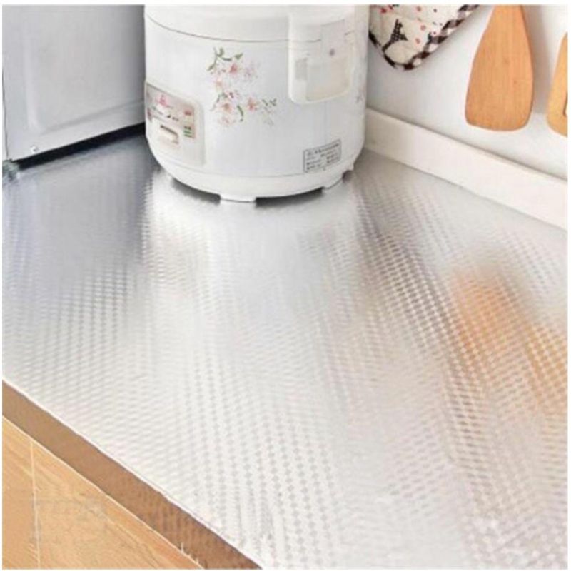Casa si Gradina - Decoratiuni - Tapet - 4 X Autocolant ALUMINIU pentru Bucatarie 40x500 cm Model ROMB - Infinity.ro