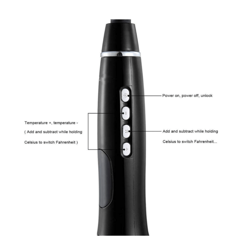 Ingrijire personala si Cosmetice - Aparate & accesorii ingrijire personala - Hair styling - Ondulatoare - Ondulator rotativ profesional cu afisaj digital LCD Ceramic Rorting Curelr 1 - Infinity.ro