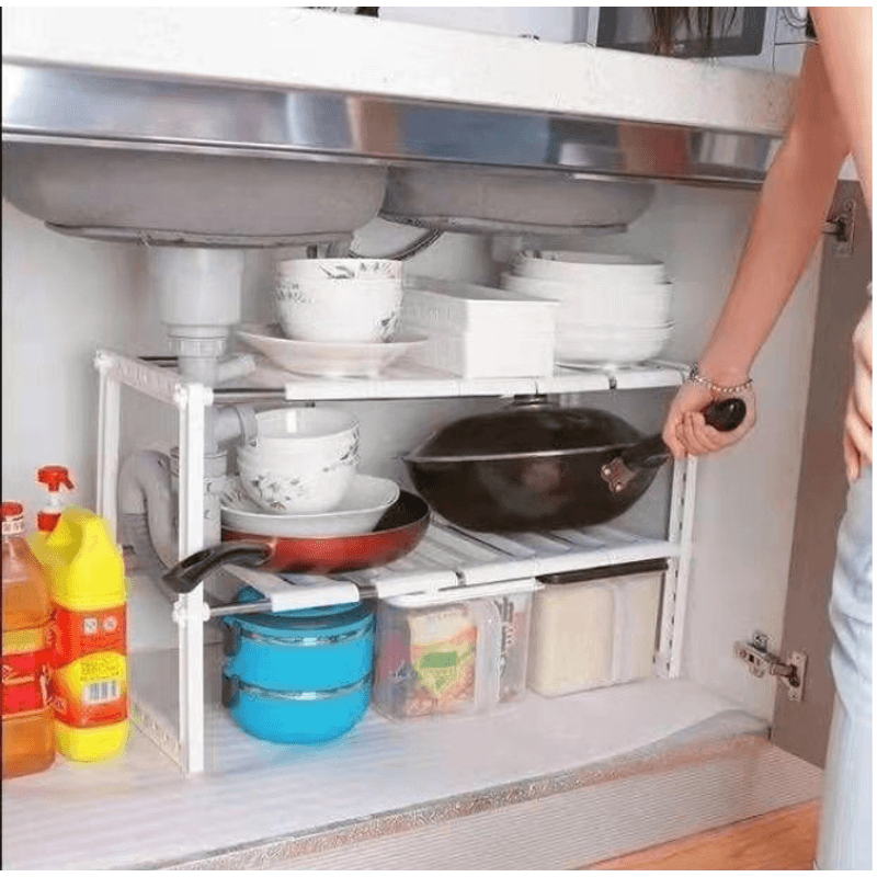 Casa si Gradina - Mobilier - Organizare si depozitare - Organizatoare pentru sertare si dulapuri - Raft organizator depozitare sub chiuveta Kitchen Rack Harmony - Infinity.ro
