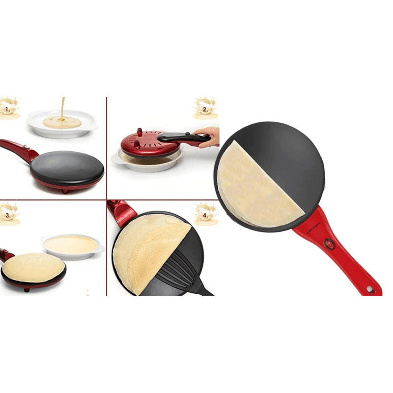 Casa si Gradina - Bucatarie si vesela - Vase pentru gatit - Tigai si seturi - Tigaia electrica pentru clatite 20 cm ROSIE - Infinity.ro