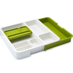 Casa si Gradina - Mobilier - Organizare si depozitare - Organizatoare pentru sertare si dulapuri - Organizator extensibil pentru sertar VERDE-ALB - Infinity.ro
