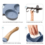 Casa si Gradina - Bucatarie si vesela - Vase pentru gatit - Tigai si seturi - Tigaie Gri cu 3 compartimente maner de lemn - Infinity.ro