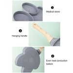 Casa si Gradina - Bucatarie si vesela - Vase pentru gatit - Tigai si seturi - Tigaie Gri cu 3 compartimente maner de lemn - Infinity.ro