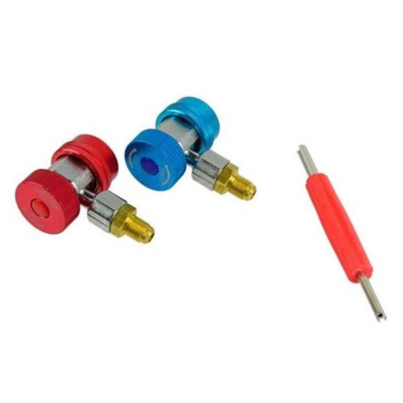 Casa si Gradina - Constructii - Scule de mana si unelte - Seturi scule - Trusa verificat AC cu 2 manometre 2 Robineti 2 mufe si 3 furtune 90cm pentru aer conditionat  / Freon - Infinity.ro