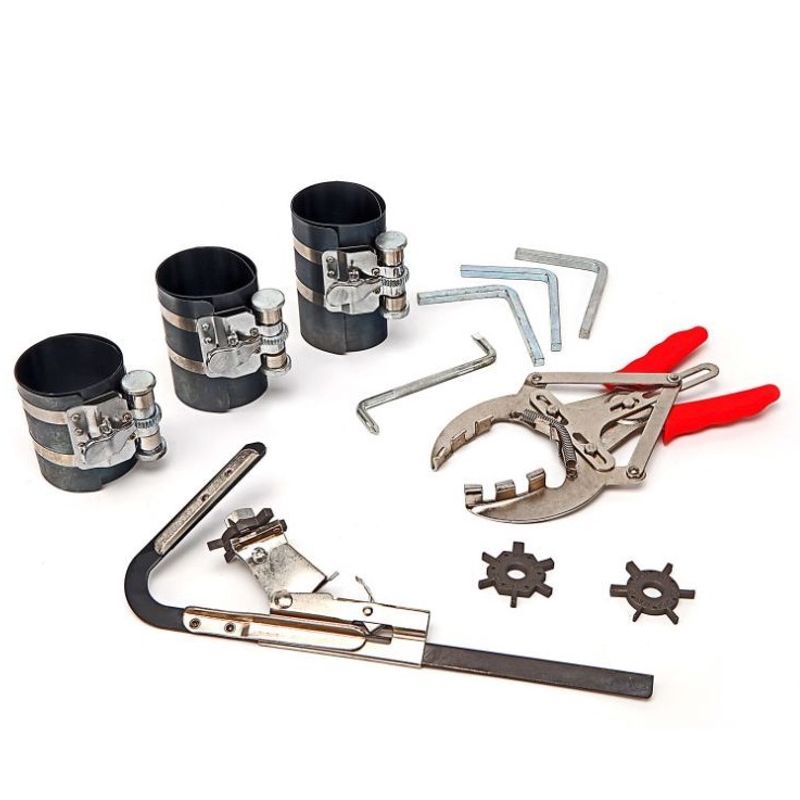 Casa si Gradina - Constructii - Scule de mana si unelte - Seturi scule - Trusa 11 Piese montare segmenti sau piston 1 Cleste 3 Coliere + accesorii - Infinity.ro