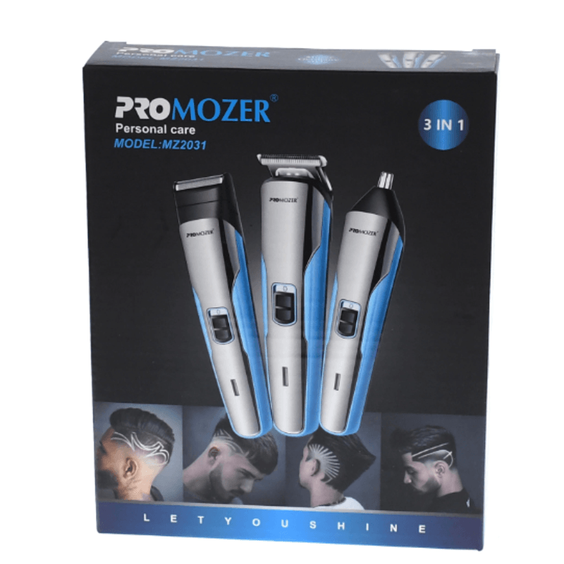 Ingrijire personala si Cosmetice - Aparate & accesorii ingrijire personala - Aparate de ras si tuns - Aparate de tuns - Set Masina de Tuns 3 in 1 PROMOZER - MZ-2031cu Precizie pentru Contur  Barba si Mustata - Infinity.ro