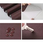 Casa si Gradina - Textile si covoare - Metraje si textile - Sul autoadeziv din piele ecologica (imitatie piele) 0.75 x 2.5m Wenghe (Maro inchis) cu textura - Infinity.ro