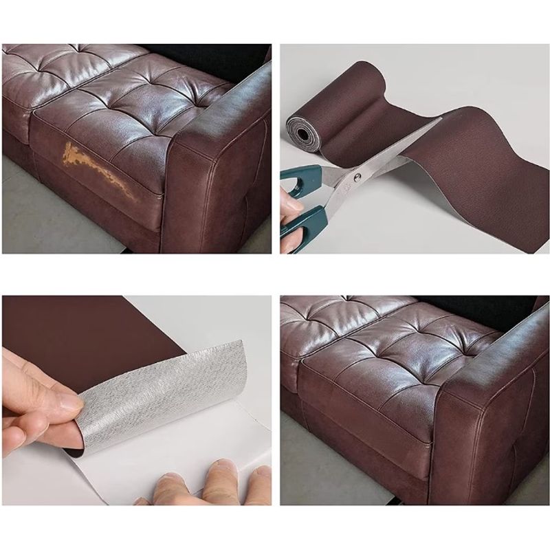 Casa si Gradina - Textile si covoare - Metraje si textile - Sul autoadeziv din piele ecologica (imitatie piele) 0.75 x 2.5m Wenghe (Maro inchis) cu textura - Infinity.ro