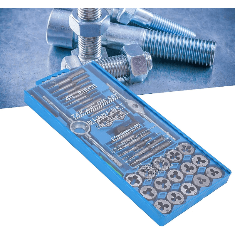 Casa si Gradina - Constructii - Scule de mana si unelte - Seturi scule - Cutie 40 piese filiere si tarozi tip Trusa - Infinity.ro