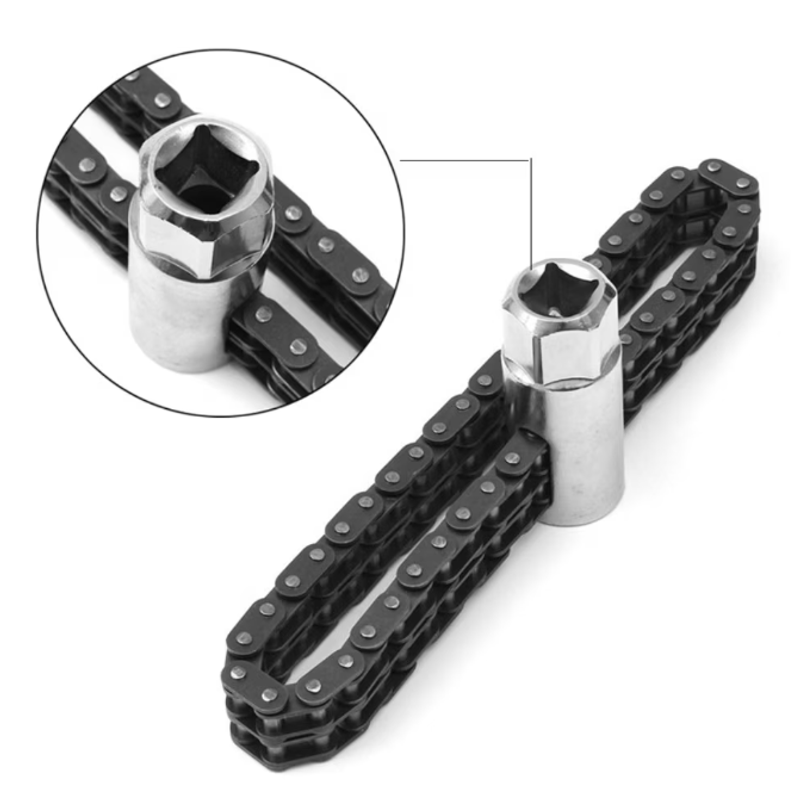 Casa si Gradina - Constructii - Scule de mana si unelte - Chei si truse chei - Cheie pentru filtru ulei cu lant dublu - Infinity.ro