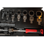 Casa si Gradina - Constructii - Scule de mana si unelte - Chei si truse chei - Chei unghiulare cu clichet 6-19mm CrV 20 buc si capete interschimbabile - Infinity.ro