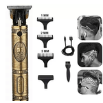 Ingrijire personala si Cosmetice - Aparate & accesorii ingrijire personala - Aparate de ras si tuns - Aparate de tuns - Trimmer de tuns barba si conturare professional WS T99 lama tip T din otel carbon acumulator detasabil - Infinity.ro