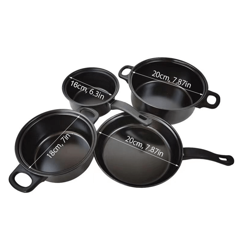 Casa si Gradina - Bucatarie si vesela - Ustensile bucatarie - Seturi ustensile de bucatarie - Set oale si ustensile 13 piese editie black - Infinity.ro