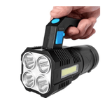 Casa si Gradina - Corpuri si surse de iluminat - Iluminat exterior - Lanterne - Lanterna de mana F 907 cu 4 LED si COB lateral - Infinity.ro