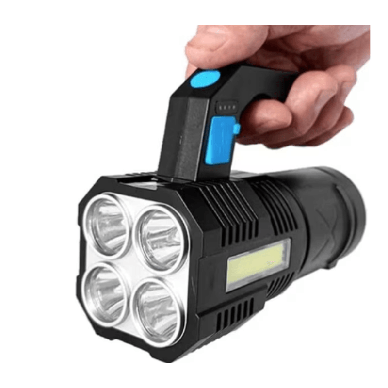 Casa si Gradina - Corpuri si surse de iluminat - Iluminat exterior - Lanterne - Lanterna de mana F 907 cu 4 LED si COB lateral - Infinity.ro