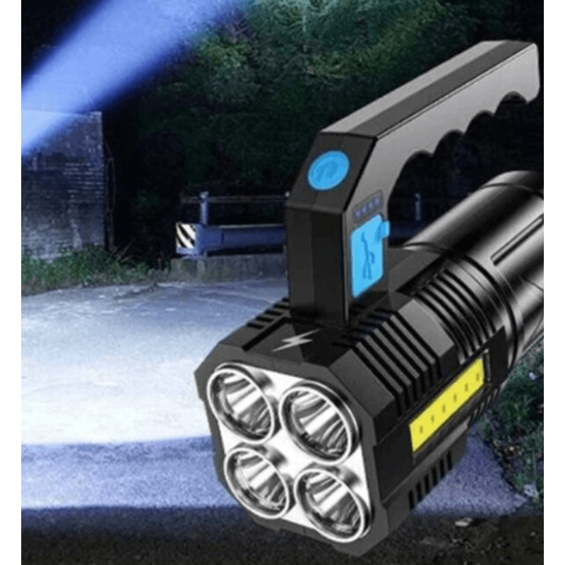 Casa si Gradina - Corpuri si surse de iluminat - Iluminat exterior - Lanterne - Lanterna de mana F 907 cu 4 LED si COB lateral - Infinity.ro