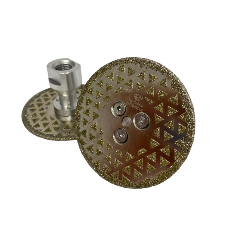 Casa si Gradina - Constructii - Scule electrice si accesorii - Accesorii polizare si slefuire - Disc diamantat galvanizat 2 fete diametru 65 mm prindere M14 - Infinity.ro