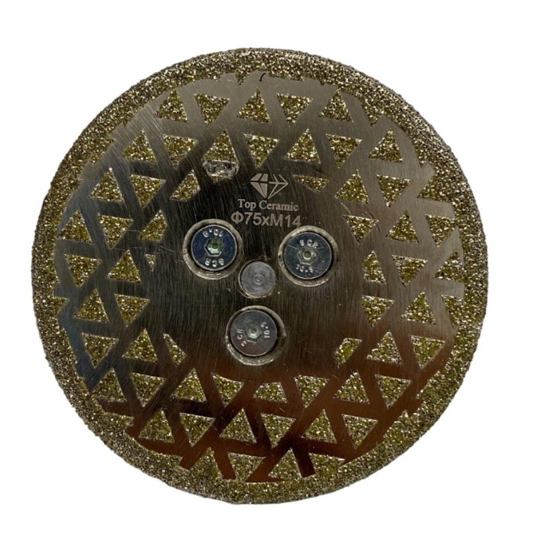 Casa si Gradina - Constructii - Scule electrice si accesorii - Accesorii polizare si slefuire - Disc diamantat galvanizat 2 fete diametru 65 mm prindere M14 - Infinity.ro