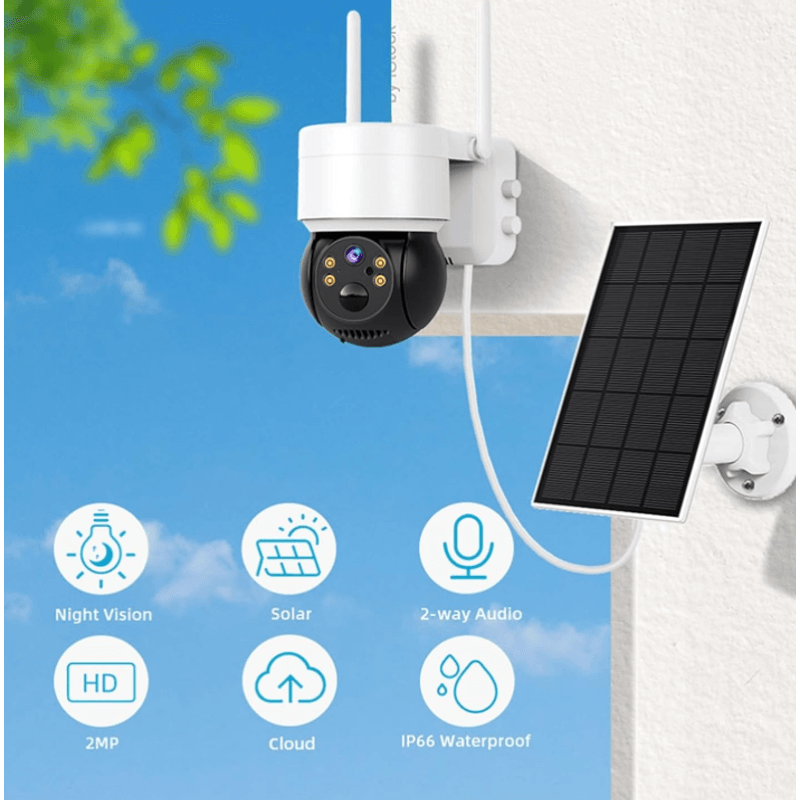 Casa si Gradina - Electrice - Smart Home - Camere de supraveghere - Camera de supraveghere cu panou solar senzor PIR si sirena - Infinity.ro
